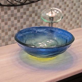 Novatto Mare Glass Vessel Bathroom Sink   TIS 191