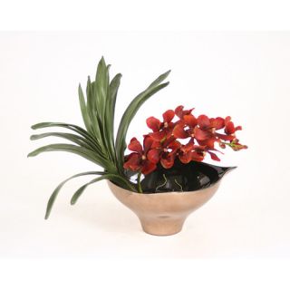 Distinctive Designs Silk Vanda Orchid with Fern and Orchid Foliage in