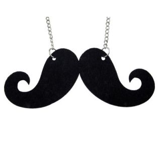Trendbox Jewelry Felt Mustache Necklace