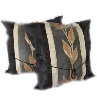 SawaddeeThailand DOUBLE 2 THAI SILK DECORATIVE THROW CASES PILLOW COVER FOR DECORATIVE YOUR LIVING ROOM AND IN YOUR CAR SIZE OF PILLOW COVER 17X17 INCHES. WE SELL ONLY PILLOW COVER THAILAND***Buy A Set Of Pillow Cover (2 Pcs) Get One Free Thai Silk Clutch 