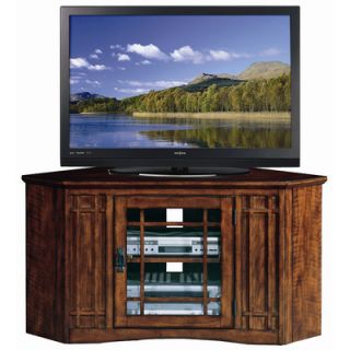 Leick 47 Corner Plasma TV Stand in Mission Oak