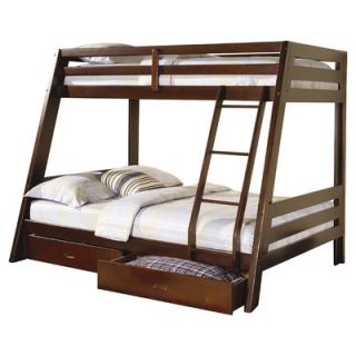 Wildon Home ® Mullin Twin over Full Bunk Bed with Built in Ladder and
