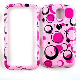 For Lg Optimus M / C Ms 690 Circles On Pink Case Accessories Cell Phones & Accessories