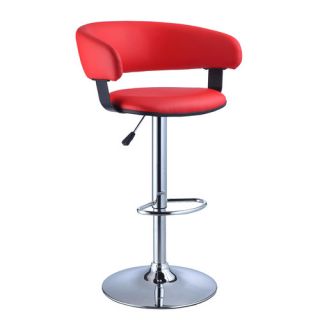 Faux Leather Adjustable Height Bar Stool in White