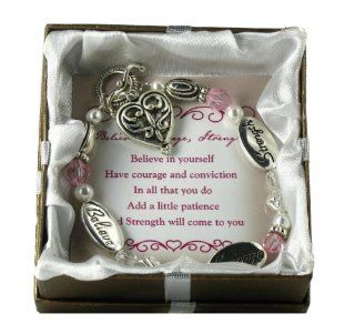 Believe Courage Strength Expressively Yours Bracelet Jewelry