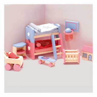 Le Toy Van Bubblegum Doll House Kids Room Set