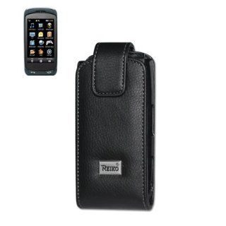 Fashionable Perfect Fit Premium High Quality Leather Folio Pouch Protective Carrying Cell Phone Case with Belt Clip for Samsung Impression SGH A877 AT&T   BLACK Cell Phones & Accessories