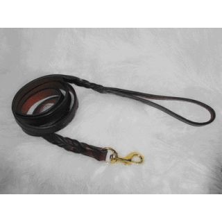 Hamilton Pet Products Leather Twisted Lead with Snap