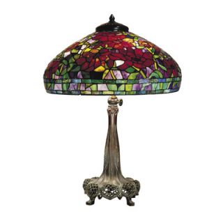 Dale Tiffany Peony 3 Light Table Lamp