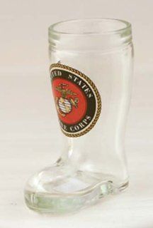 MARINE CORPS MINI BOOT GLASS SHOT, EXCLUSIVE PRODUCT, MADE IN POLAND. GREAT COLLECTIBLE SHOT GLASS Kitchen & Dining