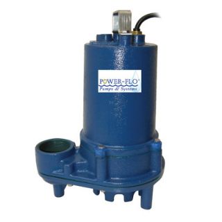 Power Flo Pumps 1/2 HP Effluent Submersible Pump with 11 Amps Manual