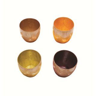 Dekorasyon 4 Piece Capiz Shell Solid Tealight/Cup Votive Set