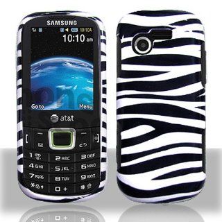 Black White Zebra Stripe Hard Cover Case for Samsung Evergreen SGH A667 Cell Phones & Accessories