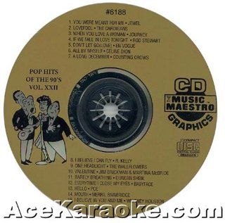 Karaoke Music CDG MUSIC MAESTRO CDG 6188   TOP POP HITS OF THE 90'S VOL XXII Music