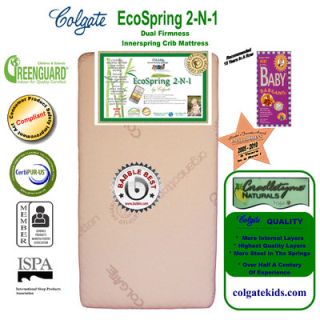 Colgate Eco Spring 2 n 1 Dual Firmness Crib Mattress