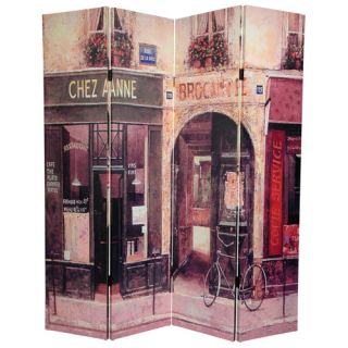 72 Double Sided French Cafe 4 Panel Room Divider