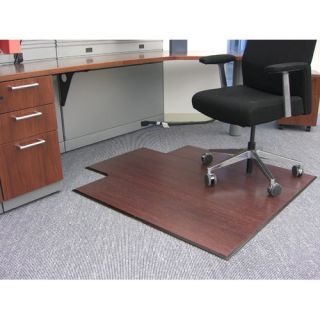 Plush Bamboo Office Chairmat, With Lip