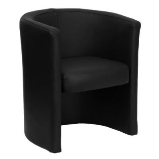 FlashFurniture Leather Guest Chair with Barrel Shaped
