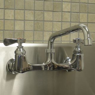 Chicago Faucets Wall Mounted Faucet with Swing Spout and Indexed