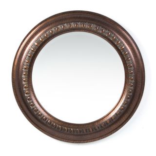 Toledo Beveled Round Mirror in Dark Bronze