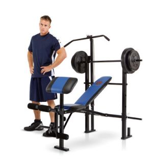 Marcy Standard Weight Bench with 120 lb. Weight Set