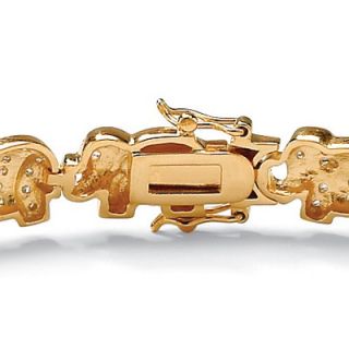 Palm Beach Jewelry 18k Gold/Silver Elephant Bracelet
