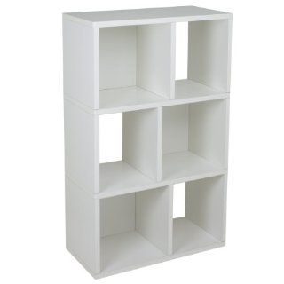 Way Basics Laguna 3 Shelf Bookcase, White   Waybasics Laguna White