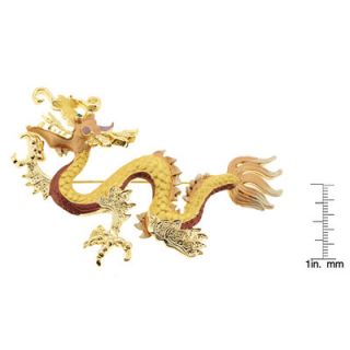 Fantasyard Inc Chinese Dragon Perovskia Crystal Pin Brooch
