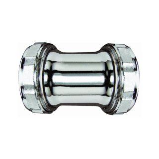 Keeney 669K 22 Gauge 1 1/4 Inch by 1 1/4 Inch Straight Coupling, Chrome   Pipe Fittings  