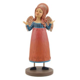 Blossom Bucket Angel with Halo and Hands of Praise Statue