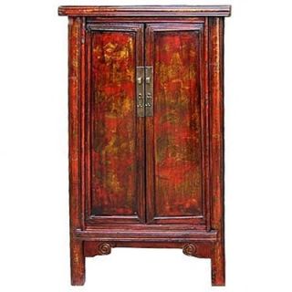 Oriental Furniture Chinese Painted Cabinet