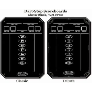 Dart Stop Gray ScoreStation with Glossy Black Wet Erase Surface
