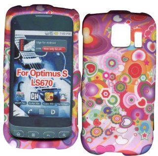 Multi Designs LG Optimus S, U, V LS670 Sprint, Virgin Mobile, U.S Cellular Case Cover Hard Phone Case Snap on Cover Rubberized Touch Faceplates Cell Phones & Accessories