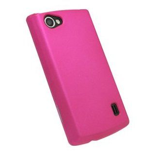 Rose Pink Rubberized Hard Case Cover for LG Optimus M+ MS695 Cell Phones & Accessories