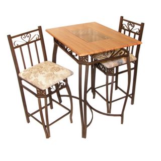 Barcelona 3 Piece Counter Height Pub Table Set