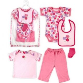 Hudson Baby 6 Piece Mesh Bag Gift Collection (Rose) Clothing