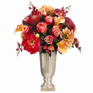 Tori Home 26 Coral Calla, Rose, Peony and Peotea with Urn