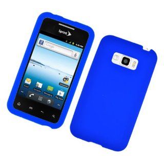Eagle Cell SCLGLS696S02 Barely There Slim and Soft Skin Case for LG Optimus Elite/Optimus M+/Optimus Plus/Optimus Quest   Retail Packaging   Blue Cell Phones & Accessories