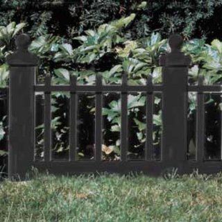 Colonial Fence Garden Edging   Black  Outdoor Decorative Fences  Patio, Lawn & Garden