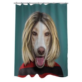 OneBellaCasa Pets Rock Grunge Polyester Shower Curtain