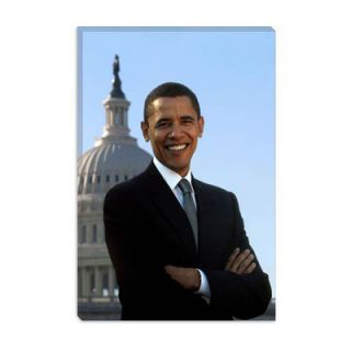 iCanvasArt Barack Obama Portrait White House Canvas Wall Art