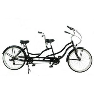 Greenline Bicycles Independent Pedaling 7 Speed Tandem Beach Cruiser