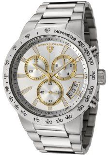 Men's Endurance Chronograph Silver Dial Stainless Steel Swiss Legend Watches