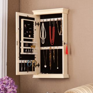 Wildon Home ® Waverly Wall Mounted Jewelry Armoire with Mirror