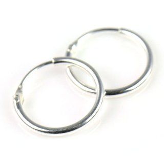 Sterling Silver Small Endless Hoop Earrings for Cartilage, Nose and Lips, 3/8 Inch Diameter Pt 698 Jewelry