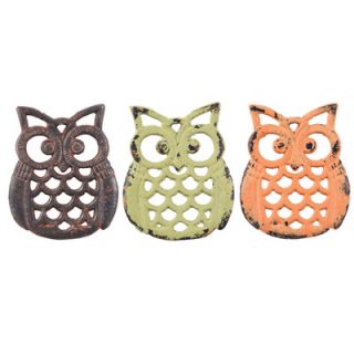 Wilco Metal Owl Trivet (Set of 3)