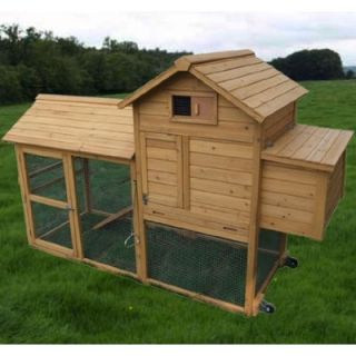 Aosom LLC Deluxe Portable Backyard Chicken Coop with Nesting box