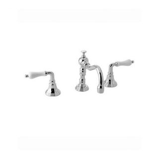 Classic Widespread Bathroom Faucet with Double Porcelain Lever Handles