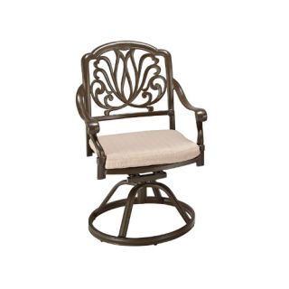 Home Styles Floral Blossom Swivel Dining Arm Chair with Cushion