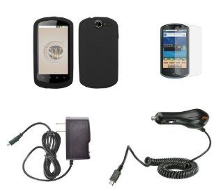 Impulse 4G (AT&T) Premium Combo Pack   Black Silicone Soft Skin Case Cover + Atom LED Keychain Light + Screen Protector + Wall Charger + Car Charger Cell Phones & Accessories